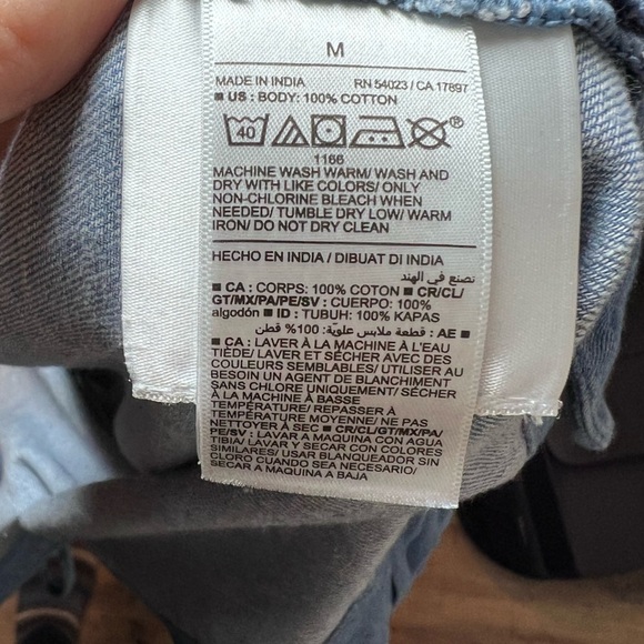 NWT Old Navy Split-Neck Puff-Sleeve Jean Blouse for Women - Picture 10 of 12